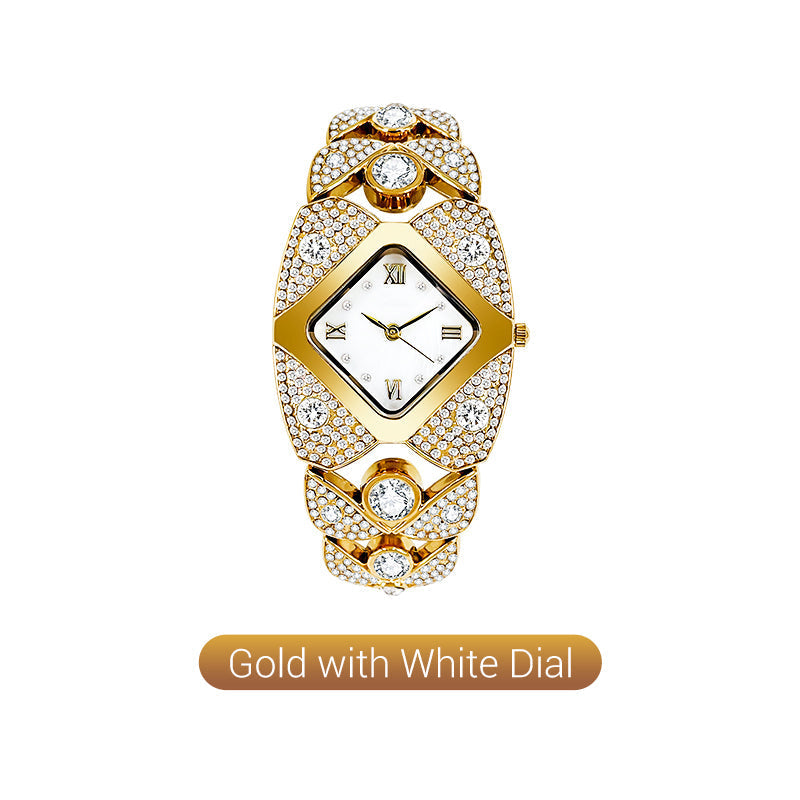 ✨🕰️Women's Retro Quartz Watch with Sparkling Rhinestones
