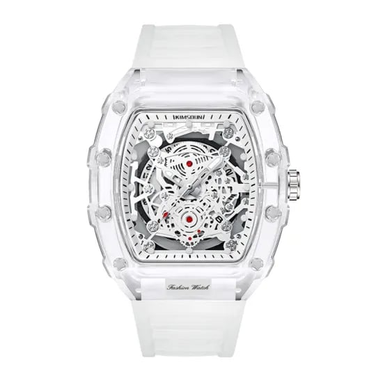 Fashionable transparent waterproof men's watch